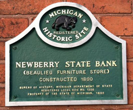 Newberry state bank sign