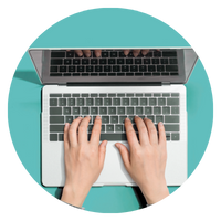 person on a computer, open an account online