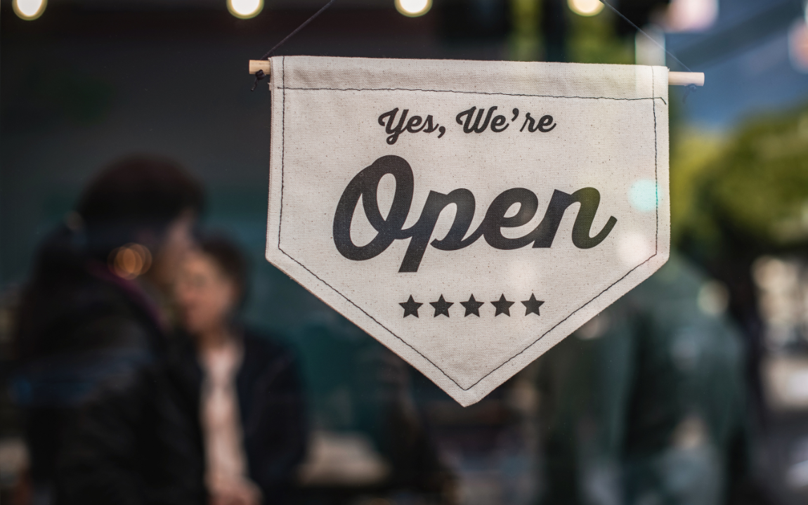 small business open sign