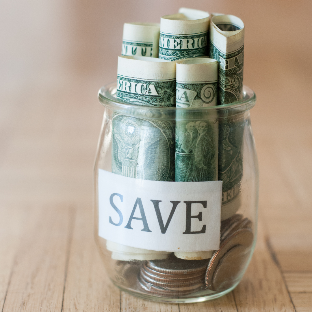 savings jar, financial security, savings tips